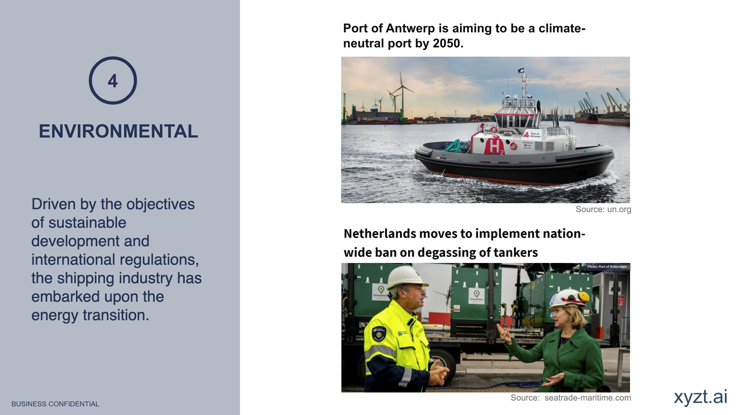 environmental issues in a port